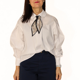MARYLEY CAMICIA 010 FOULARD BIANCO