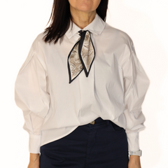 MARYLEY CAMICIA 010 FOULARD BIANCO