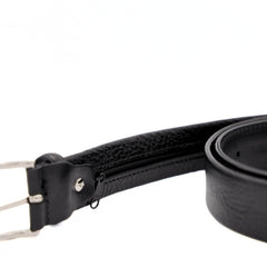 PRATENICE CINTURA UOMO 035-2 PELLE NERO ZIP PORTA-SOLDI