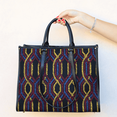 MY-BEST BAG BORSA 1010 ATENA FORTUNY MULTICOLOR GIALLO