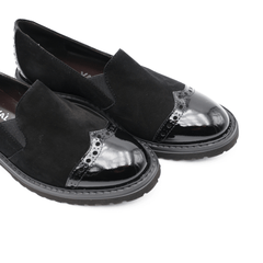 CINZIA VALLE SLIPON 10211 CAMOSCIO NERO