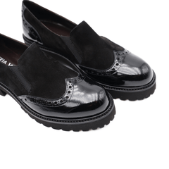 CINZIA VALLE SLIPON 10258 CAMOSCIO NERO