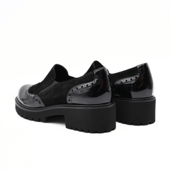 CINZIA VALLE SLIPON 10258 CAMOSCIO NERO