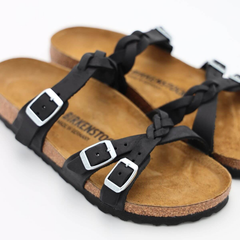 BIRKENSTOCK CIABATTA 1026334 FRANCA BRAIDED NERO NARROW FIT