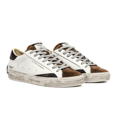 CRIME LONDON SNEAKERS DISTRESSED 11072 10 BIANCO