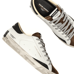 CRIME LONDON SNEAKERS DISTRESSED 11072 10 BIANCO