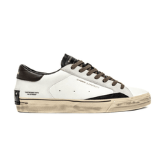 CRIME LONDON SNEAKER DISTRESSED 11075 10 BIANCO