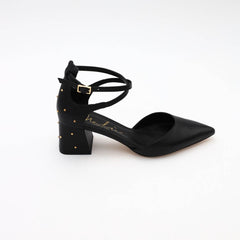 MALÙ DECOLLETE 1154 TACCO BORCHIE NERO