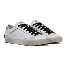 CRIME LONDON SNEAKERS 14004 DISTRESSED BIANCO