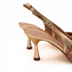 MALÙ SLINGBACK 1618\C FLOCCATO ORO