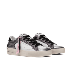 CRIME LONDON SNEAKERS SK8 21107 GLITTER ARGENTO