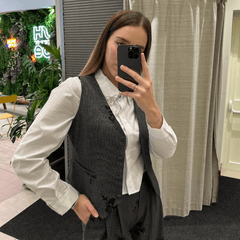 MARYLEY GILET 24IB248 GRIGIO-NERO PAILLETTES