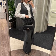 MARYLEY PANTALONE 24IB525 GRIGIO-NERO PAILLETTES