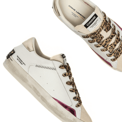 CRIME LONDON SNEAKERS DISTRESSED 25000 10 BIANCO