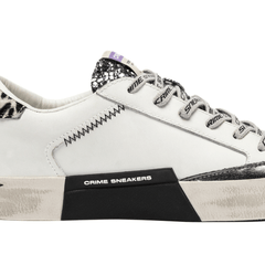 CRIME LONDON SNEAKERS DISTRESSED 25003 10 BIANCO
