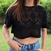 BERNA CROP TOP 253212 NERO