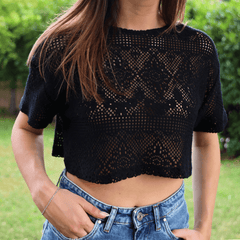 BERNA CROP TOP 253212 NERO