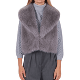 BERNA GILET 2540311 PELLICCIA GRIGIO