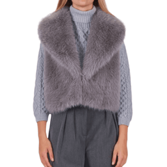 BERNA GILET 2540311 PELLICCIA GRIGIO