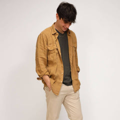 DSTREZZED CAMICIA 303804 CUOIO