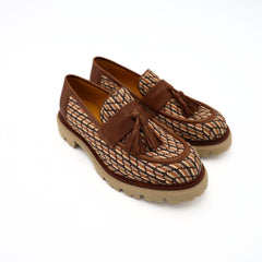 MAT20 MOCASSINO 3275 INTRECCIO CUOIO