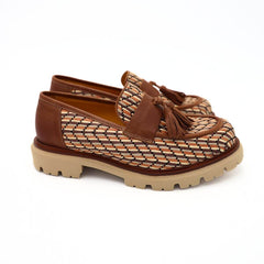 MAT20 MOCASSINO 3275 INTRECCIO CUOIO