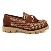 MAT20 MOCASSINO 3275 INTRECCIO CUOIO