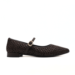 BOTTEGA LOTTI BALLERINA 4033Y015 INTRECCIO MARRONE
