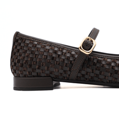 BOTTEGA LOTTI BALLERINA 4033Y015 INTRECCIO MARRONE