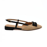 BOTTEGA LOTTI SLINGBACK 411A072 INTRECCIO RAFFIA
