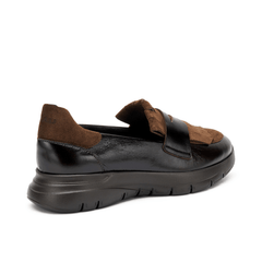 FRAU MOCASSINO 43Q0 FRANGE TESTA DI MORO