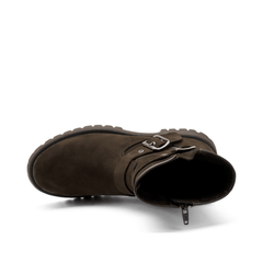 FRAU STIVALETTO 56E3 13539 FIBBIE MARRONE