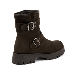 FRAU STIVALETTO 56E3 13539 FIBBIE MARRONE