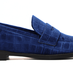 BOTTEGA LOTTI MOCASSINO 715K039 VELLUTO BLU