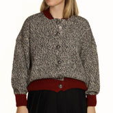 MARYLEY CARDIGAN 24IB830 BIANCO/GRIGIO