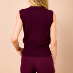 MARYLEY GILET MAGLIA 851 BORDEAUX
