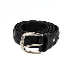 PRATENICE CINTURA UOMO 998-35 PELLE INTRECCIO NERO