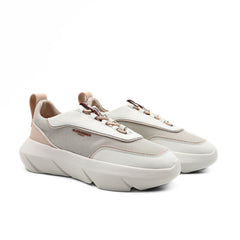 Alexander London Sneakers Eclipse nude con lacci tondi rosa