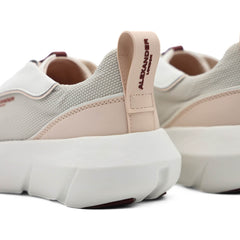 Alexander London Sneakers Eclipse nude con dettagli rosa