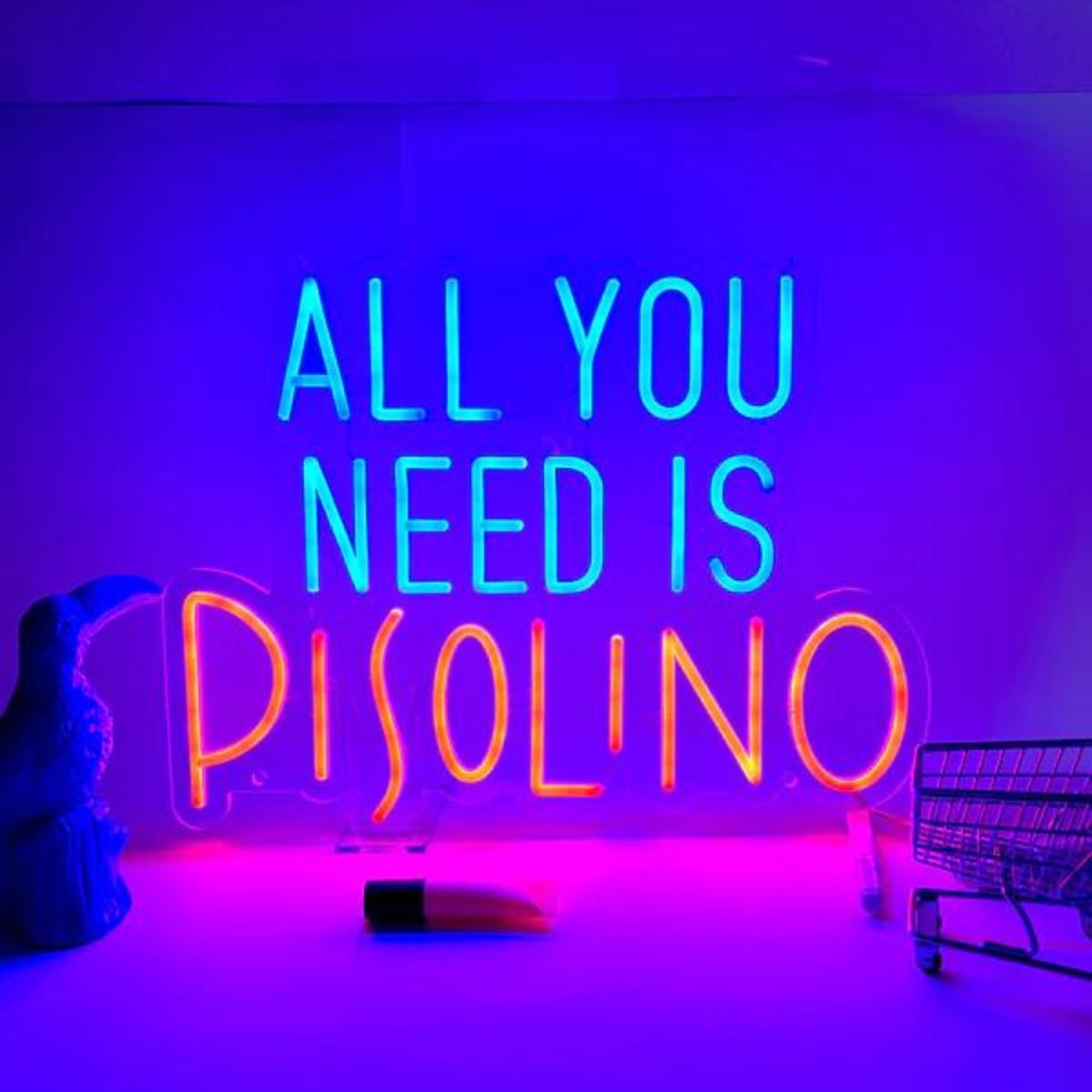 "ALL YOU NEED IS PISOLINO" INSULTI LUMINOSI SCRITTE LED