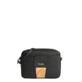 Borsa a tracolla Alviero Martini nero elegante in ecopelle saffiano.