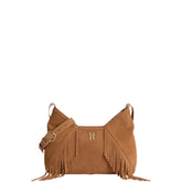 ALVIERO MARTINI 1^ CLASSE BORSA TRACOLLA FRANGE CAMOSCIO LF60 8646 0947 CUOIO