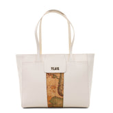 Borsa shopper bianca Alviero Martini 1^ Classe in ecopelle saffiano di qualità.