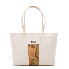 Borsa shopper bianca Alviero Martini 1^ Classe in ecopelle saffiano di qualità.