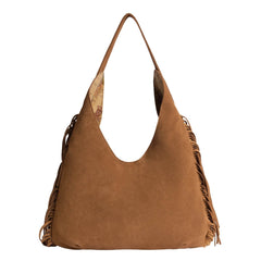 ALVIERO MARTINI 1^ CLASSE BORSA SACCA FRANGE CAMOSCIO LF58 8646 0947 CUOIO