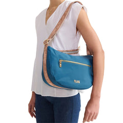 ALVIERO MARTINI 1^ CLASSE BORSA TRACOLLA MEZZALUNA LB84 9762 0136 BLU PACIFICO