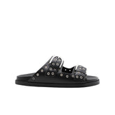 Ciabatta Ambitious 14365 Black con doppia fibbia acciaio.