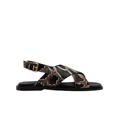 Sandalo Ambitious 14361 Piton Brown in pelle effetto pitone.