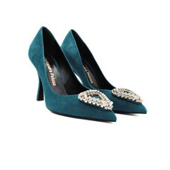 ALESSANDRA PELUSO DECOLLETE AN23 CAMOSCIO PETROLIO