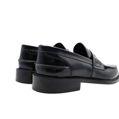 Mocassino Blu in pelle Andrea Ferri AC102 vista laterale